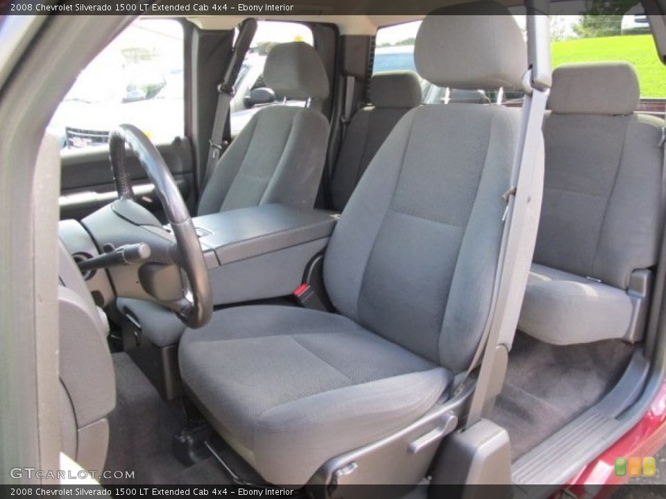 Ebony Interior Photo for the 2008 Chevrolet Silverado 1500 LT Extended Cab 4x4 #53300475