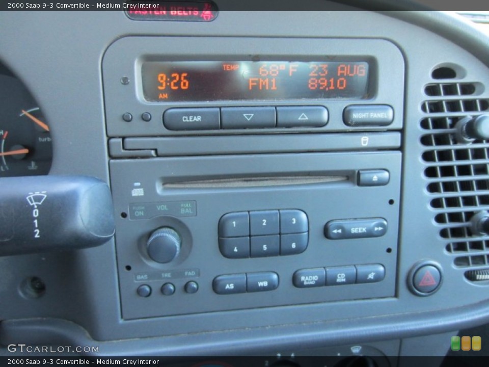 Medium Grey Interior Controls for the 2000 Saab 9-3 Convertible #53301552