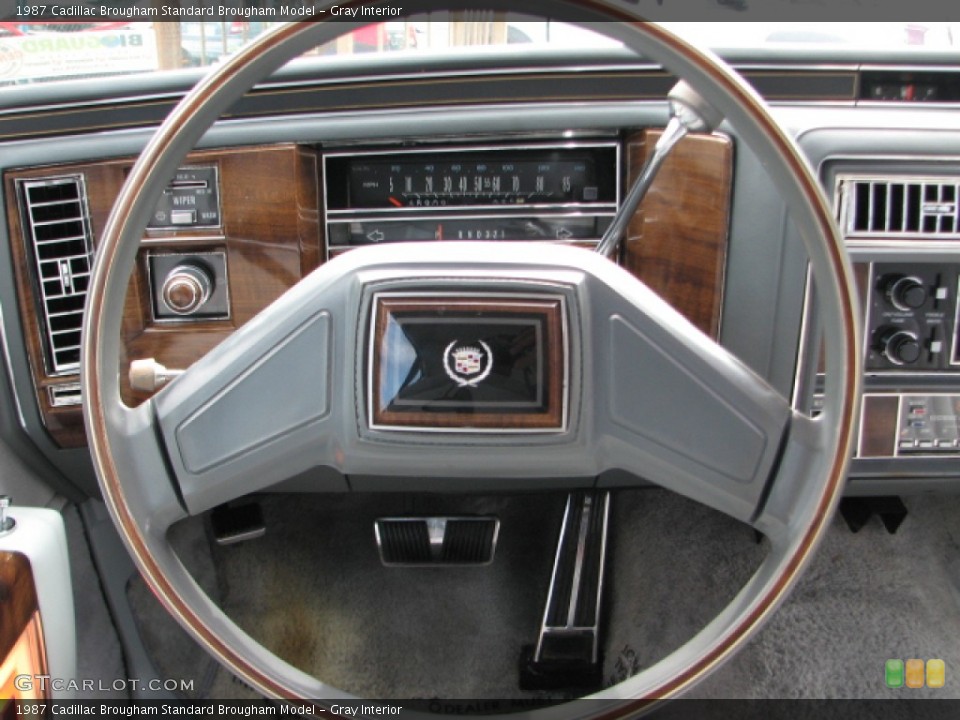 Gray Interior Steering Wheel for the 1987 Cadillac Brougham  #53301642