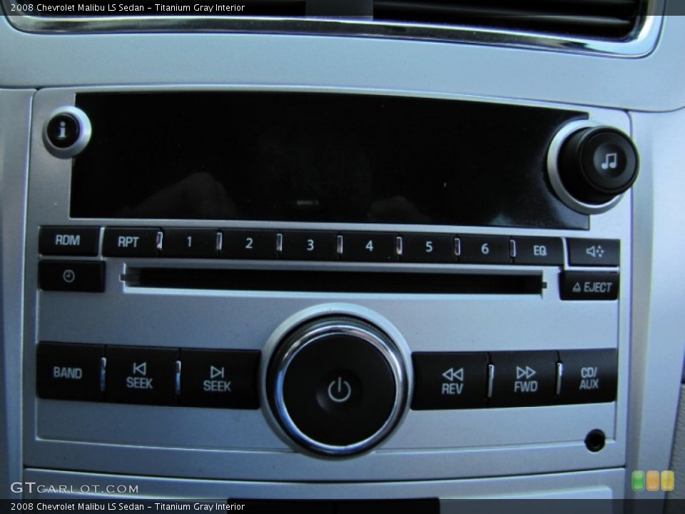 Titanium Gray Interior Audio System for the 2008 Chevrolet Malibu LS Sedan #53304205
