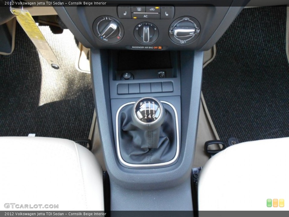 Cornsilk Beige Interior Transmission for the 2012 Volkswagen Jetta TDI Sedan #53304789