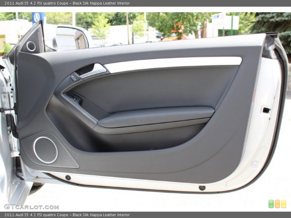 Black Silk Nappa Leather Interior Door Panel for the 2011 Audi S5 4.2 FSI quattro Coupe #53307795
