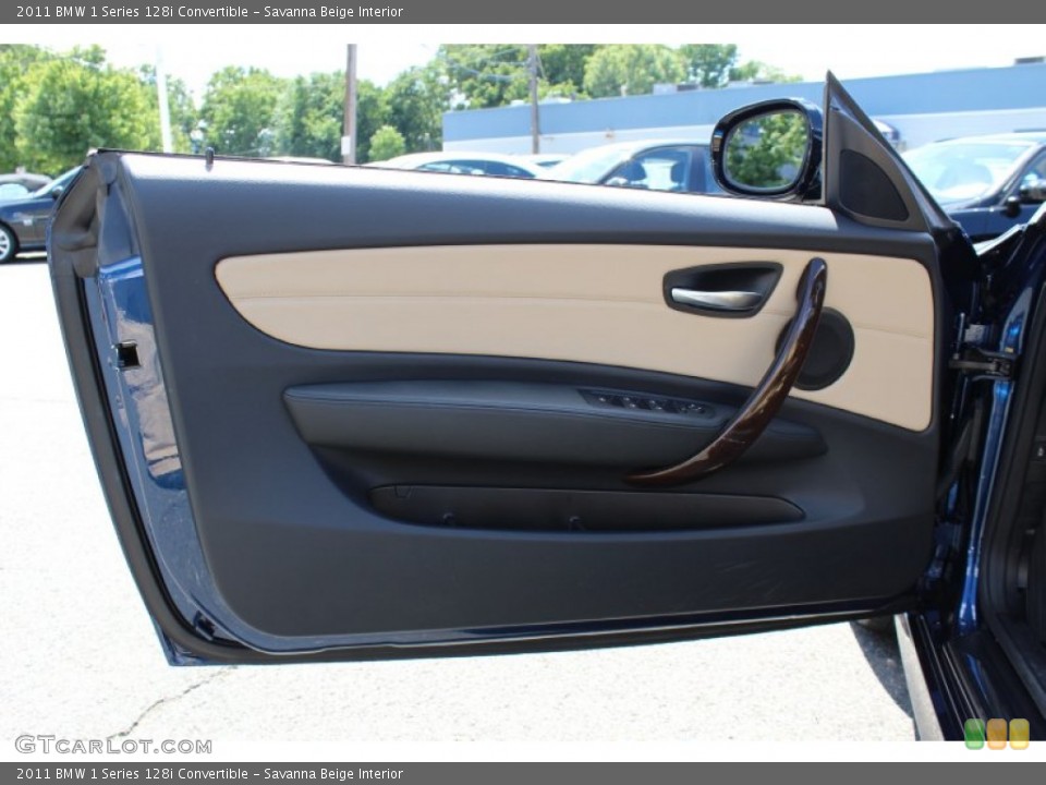 Savanna Beige Interior Door Panel for the 2011 BMW 1 Series 128i Convertible #53308041