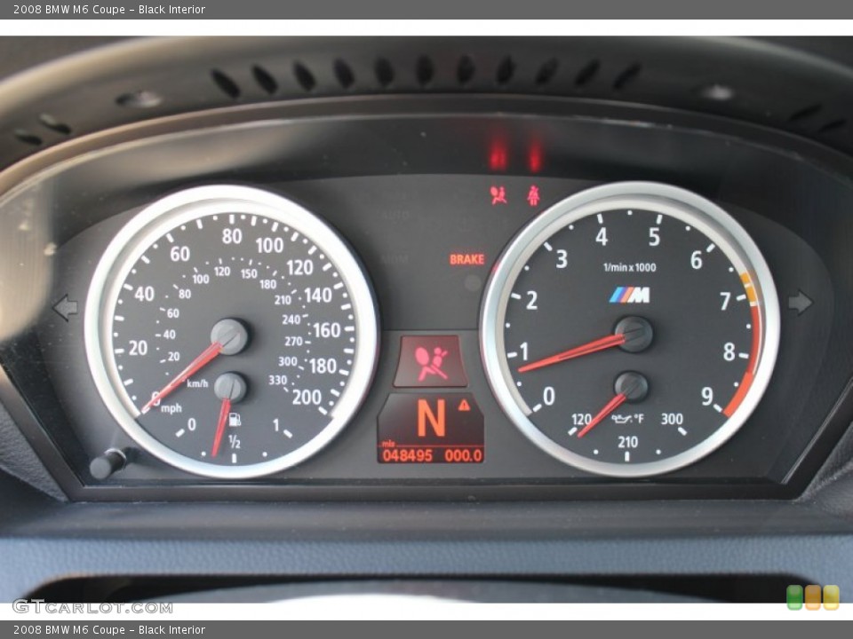 Black Interior Gauges for the 2008 BMW M6 Coupe #53311317