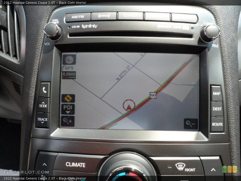 Black Cloth Interior Navigation for the 2012 Hyundai Genesis Coupe 2.0T #53314872