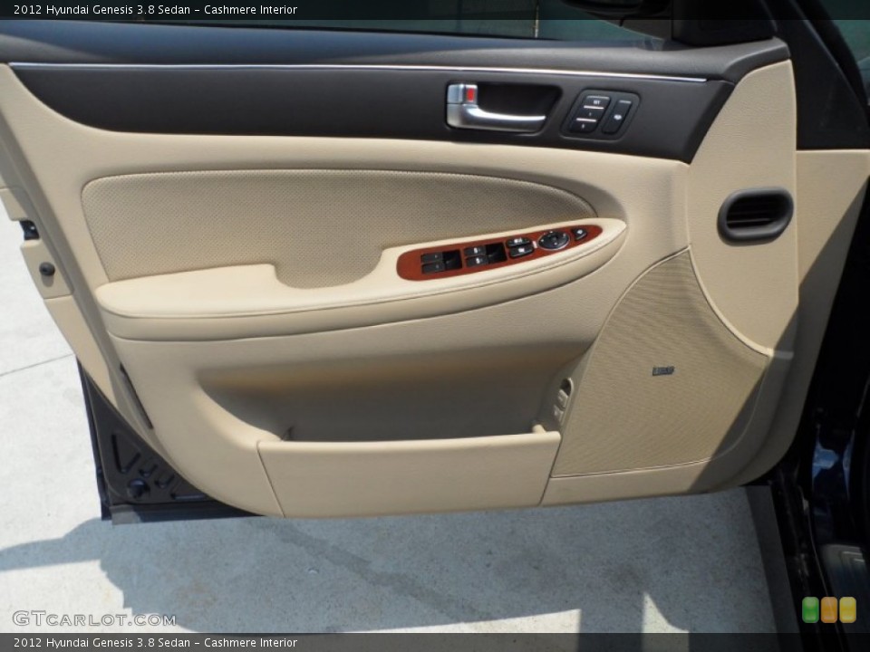 Cashmere Interior Door Panel for the 2012 Hyundai Genesis 3.8 Sedan #53315292