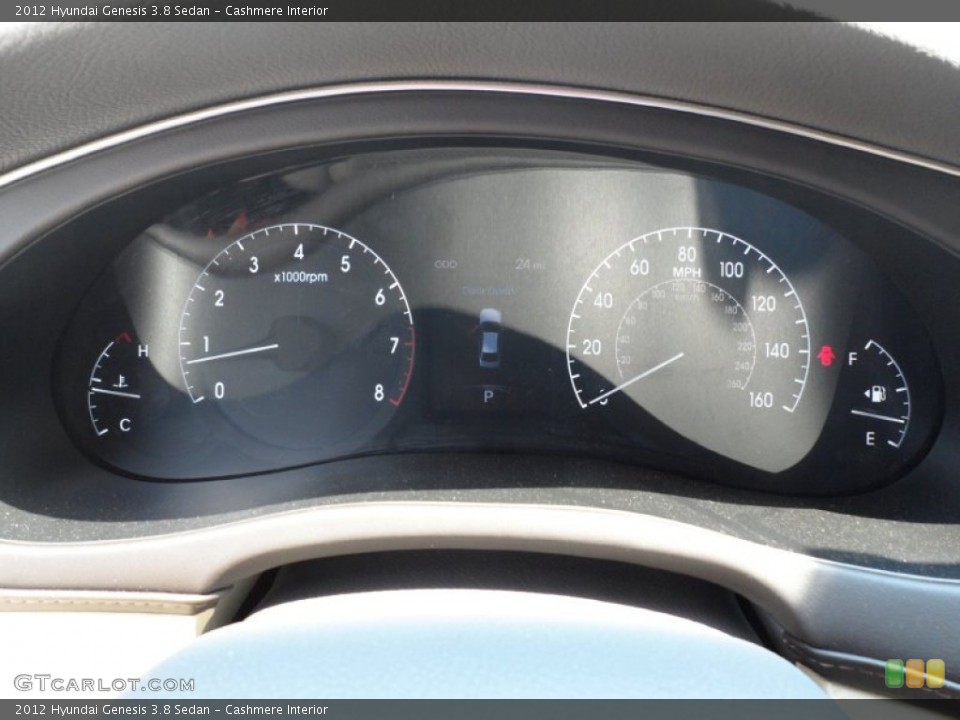 Cashmere Interior Gauges for the 2012 Hyundai Genesis 3.8 Sedan #53315496