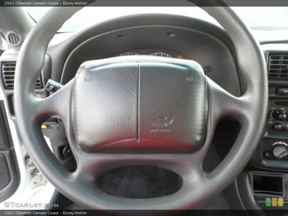Ebony Interior Steering Wheel for the 2001 Chevrolet Camaro Coupe #53317428