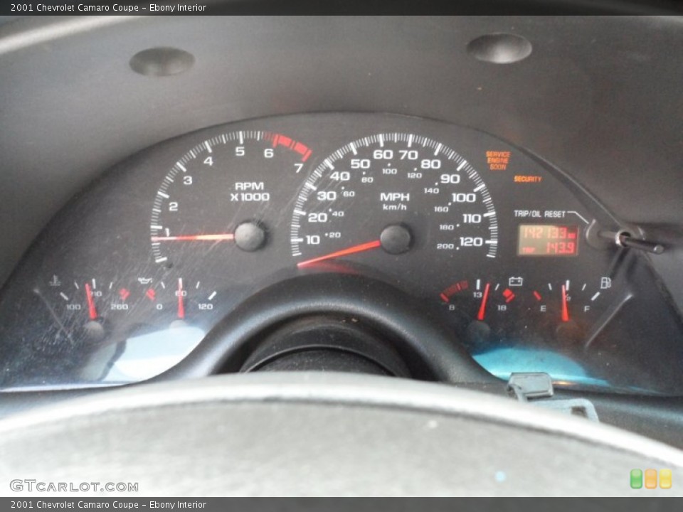 Ebony Interior Gauges for the 2001 Chevrolet Camaro Coupe #53317443
