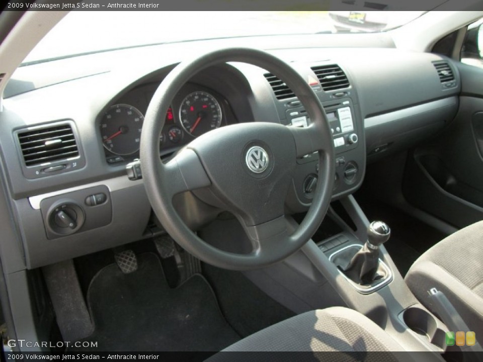 Anthracite Interior Dashboard for the 2009 Volkswagen Jetta S Sedan #53320465