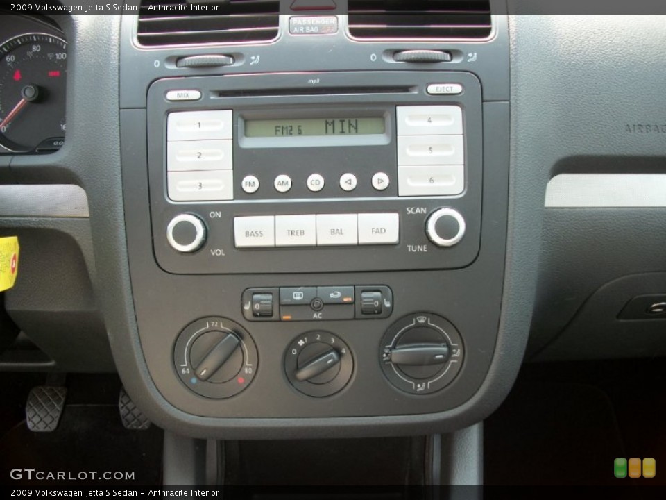 Anthracite Interior Controls for the 2009 Volkswagen Jetta S Sedan #53320480