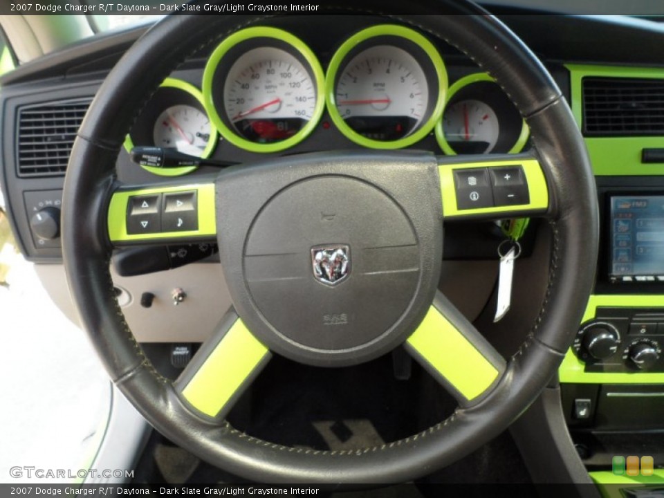 Dark Slate Gray/Light Graystone Interior Steering Wheel for the 2007 Dodge Charger R/T Daytona #53322289