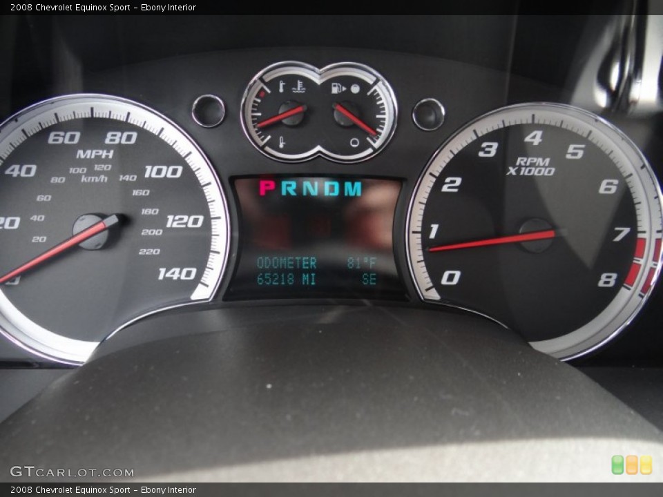 Ebony Interior Gauges for the 2008 Chevrolet Equinox Sport #53323309