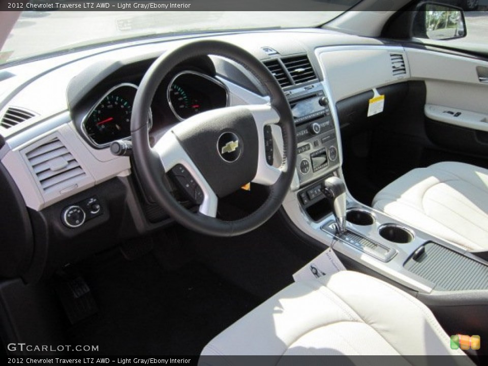 Light Gray/Ebony Interior Prime Interior for the 2012 Chevrolet Traverse LTZ AWD #53323729