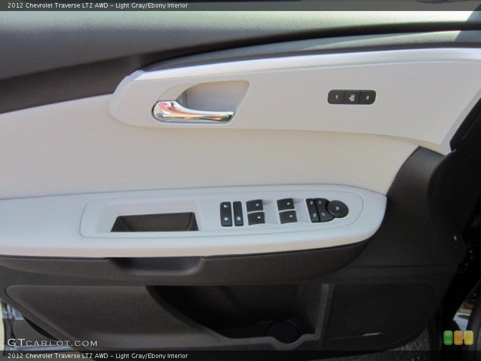 Light Gray/Ebony Interior Controls for the 2012 Chevrolet Traverse LTZ AWD #53323753