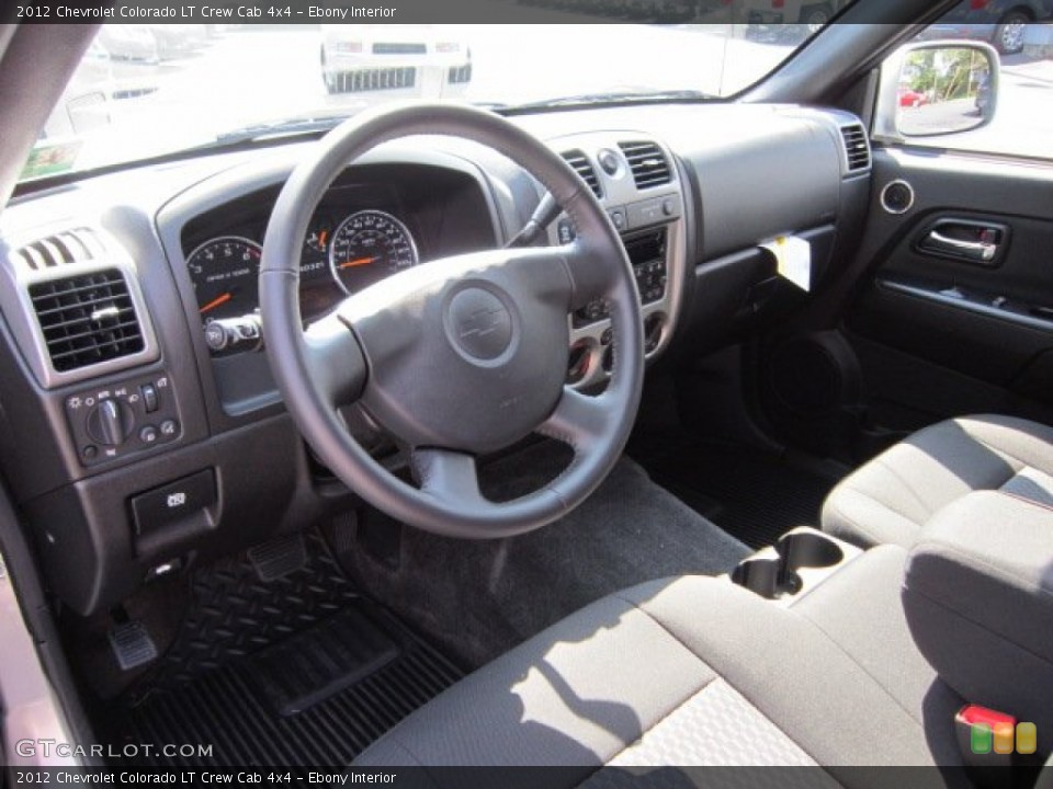 Ebony Interior Prime Interior for the 2012 Chevrolet Colorado LT Crew Cab 4x4 #53324362