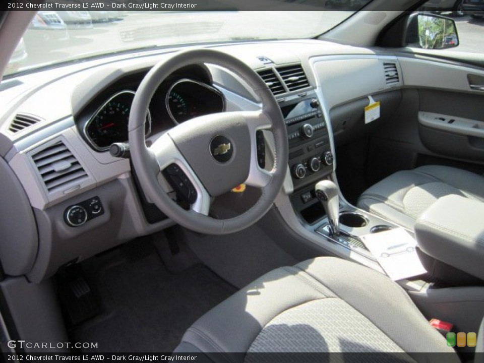 Dark Gray/Light Gray Interior Prime Interior for the 2012 Chevrolet Traverse LS AWD #53324749