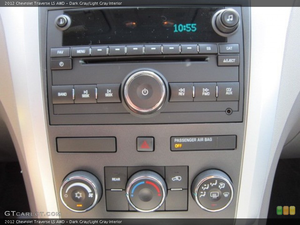 Dark Gray/Light Gray Interior Audio System for the 2012 Chevrolet Traverse LS AWD #53324764