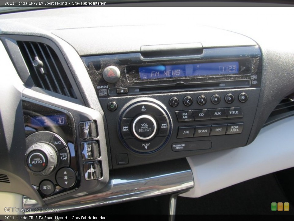 Gray Fabric Interior Controls for the 2011 Honda CR-Z EX Sport Hybrid #53325652