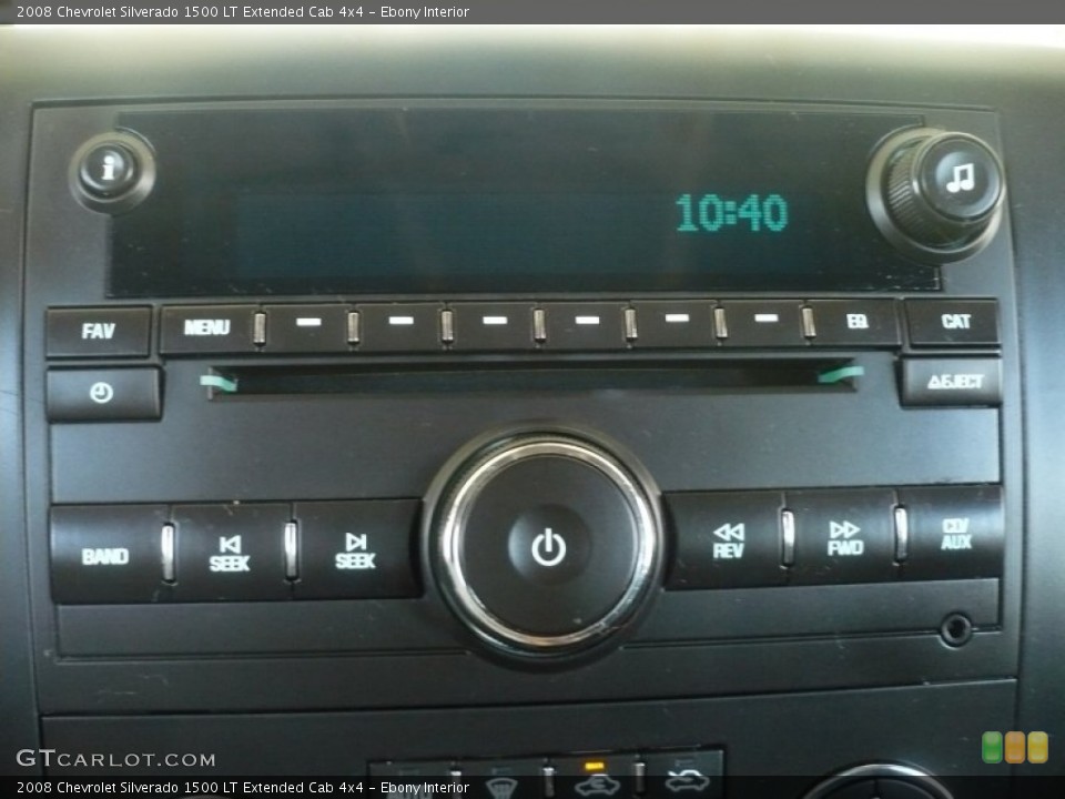 Ebony Interior Audio System for the 2008 Chevrolet Silverado 1500 LT Extended Cab 4x4 #53331720