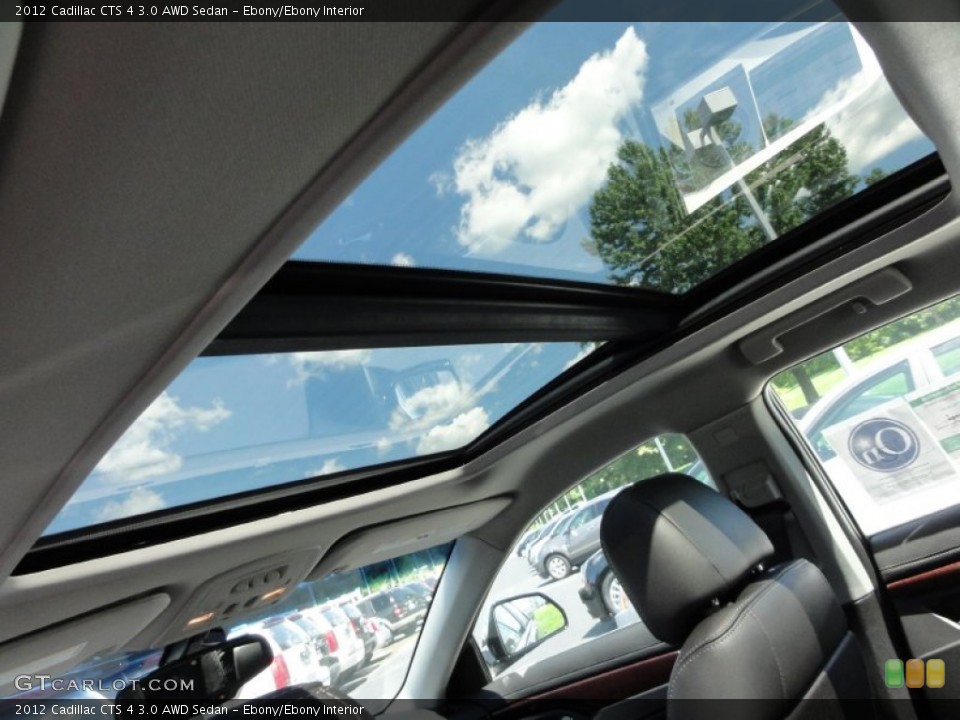 Ebony/Ebony Interior Sunroof for the 2012 Cadillac CTS 4 3.0 AWD Sedan #53334211