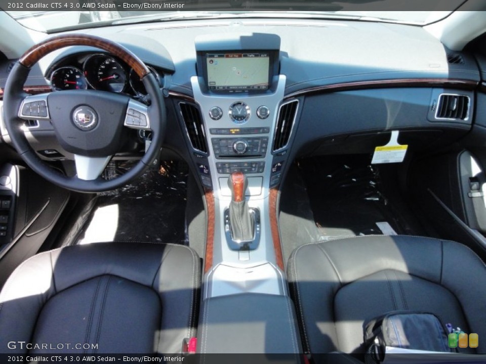 Ebony/Ebony Interior Dashboard for the 2012 Cadillac CTS 4 3.0 AWD Sedan #53334229
