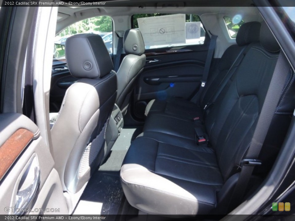Ebony/Ebony Interior Photo for the 2012 Cadillac SRX Premium AWD #53334376