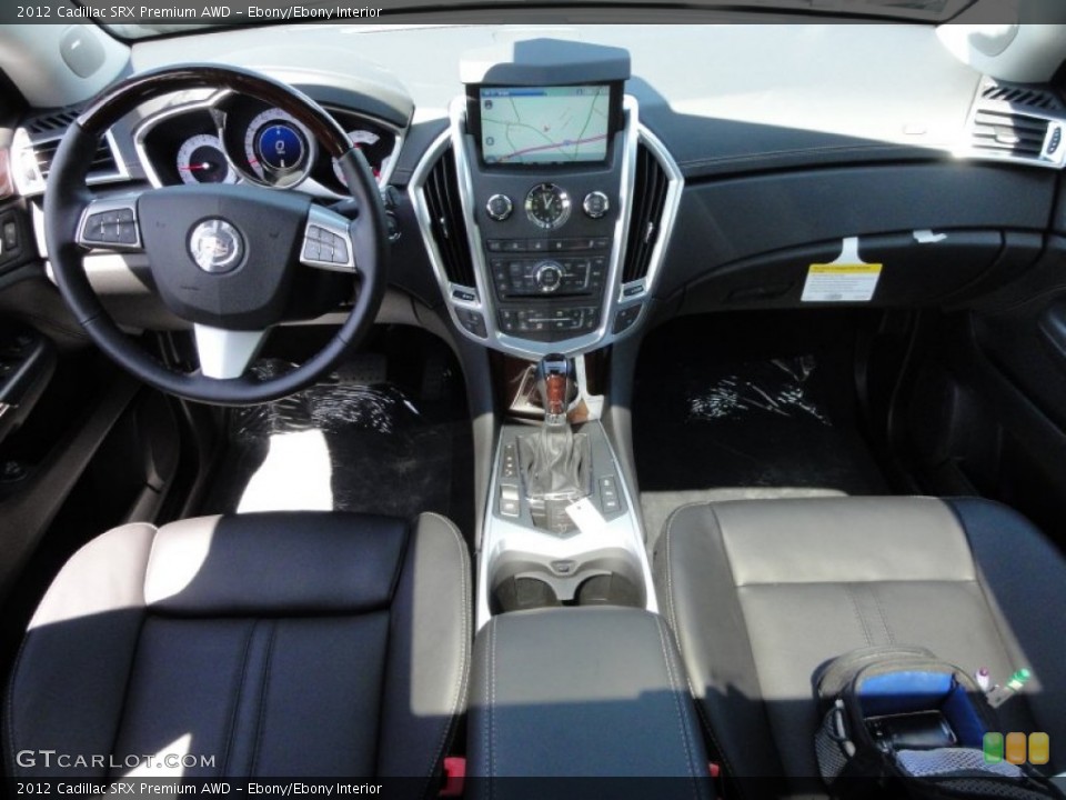 Ebony/Ebony Interior Dashboard for the 2012 Cadillac SRX Premium AWD #53334403