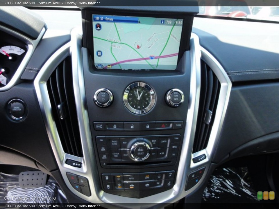 Ebony/Ebony Interior Controls for the 2012 Cadillac SRX Premium AWD #53334439