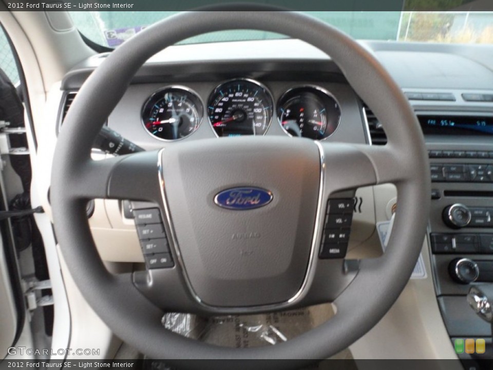 Light Stone Interior Steering Wheel for the 2012 Ford Taurus SE #53336860