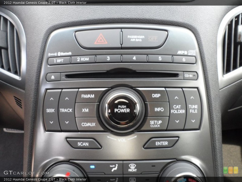 Black Cloth Interior Controls for the 2012 Hyundai Genesis Coupe 2.0T #53337688