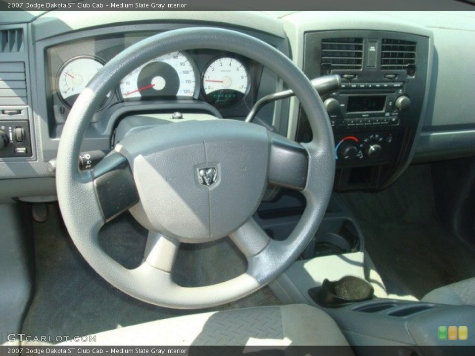 Medium Slate Gray Interior Steering Wheel for the 2007 Dodge Dakota ST Club Cab #53338456