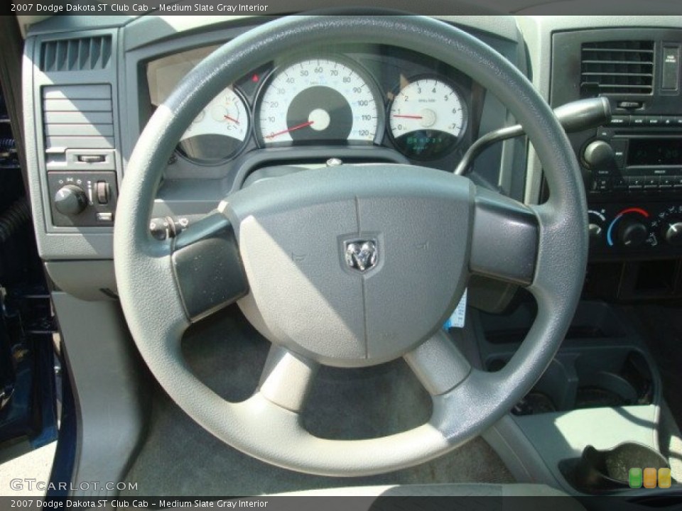 Medium Slate Gray Interior Steering Wheel for the 2007 Dodge Dakota ST Club Cab #53338468