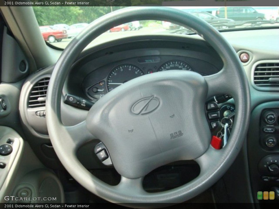 Pewter Interior Steering Wheel for the 2001 Oldsmobile Alero GL Sedan #53338651