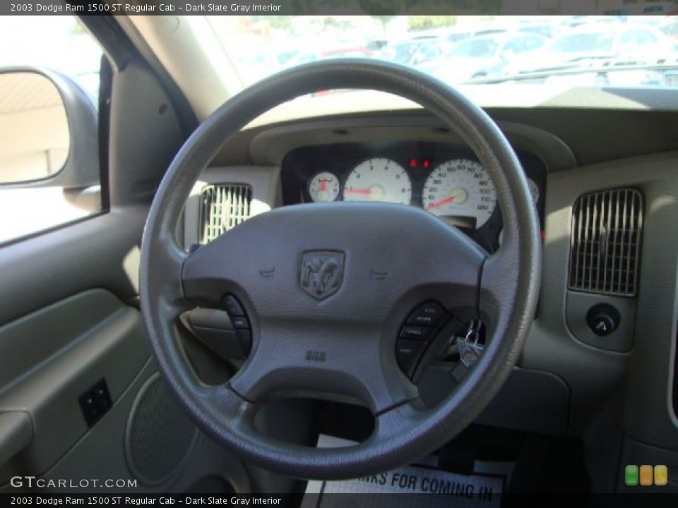 Dark Slate Gray Interior Steering Wheel for the 2003 Dodge Ram 1500 ST Regular Cab #53338870