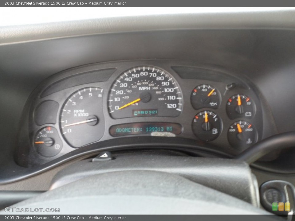 Medium Gray Interior Gauges for the 2003 Chevrolet Silverado 1500 LS Crew Cab #53339428