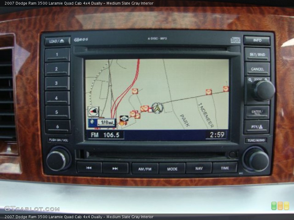 Medium Slate Gray Interior Navigation for the 2007 Dodge Ram 3500 Laramie Quad Cab 4x4 Dually #53339764