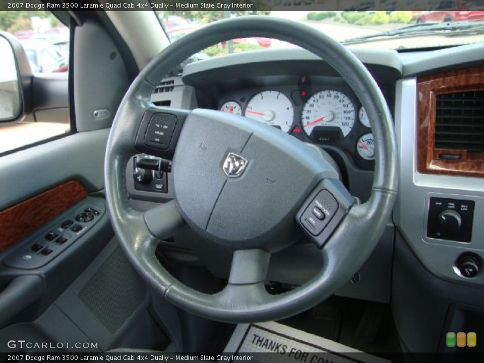Medium Slate Gray Interior Steering Wheel for the 2007 Dodge Ram 3500 Laramie Quad Cab 4x4 Dually #53339803