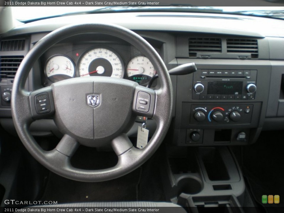 Dark Slate Gray/Medium Slate Gray Interior Dashboard for the 2011 Dodge Dakota Big Horn Crew Cab 4x4 #53340715