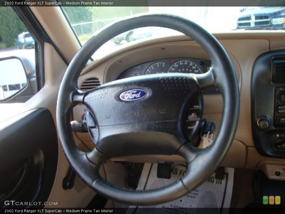 Medium Prairie Tan Interior Steering Wheel for the 2002 Ford Ranger XLT SuperCab #53341141