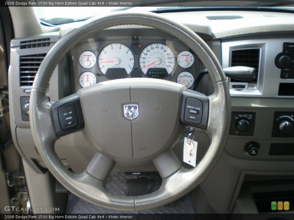 Khaki Interior Steering Wheel for the 2008 Dodge Ram 1500 Big Horn Edition Quad Cab 4x4 #53341474