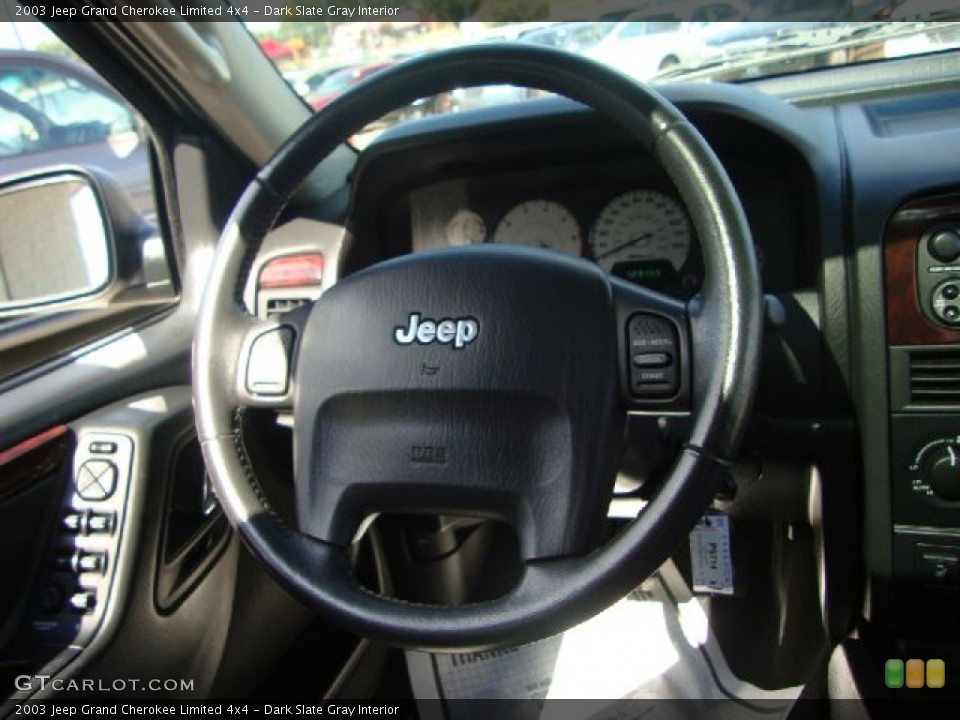 Dark Slate Gray Interior Steering Wheel for the 2003 Jeep Grand Cherokee Limited 4x4 #53342398