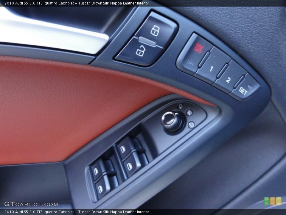 Tuscan Brown Silk Nappa Leather Interior Controls for the 2010 Audi S5 3.0 TFSI quattro Cabriolet #53345818