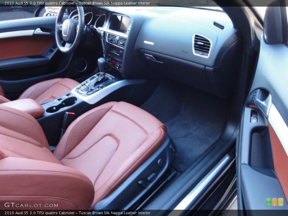 Tuscan Brown Silk Nappa Leather Interior Dashboard for the 2010 Audi S5 3.0 TFSI quattro Cabriolet #53345848