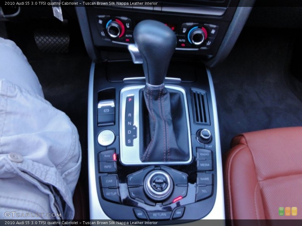 Tuscan Brown Silk Nappa Leather Interior Transmission for the 2010 Audi S5 3.0 TFSI quattro Cabriolet #53346019