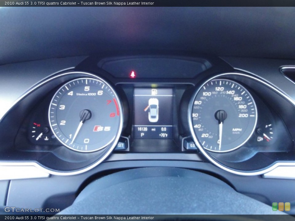 Tuscan Brown Silk Nappa Leather Interior Gauges for the 2010 Audi S5 3.0 TFSI quattro Cabriolet #53346034