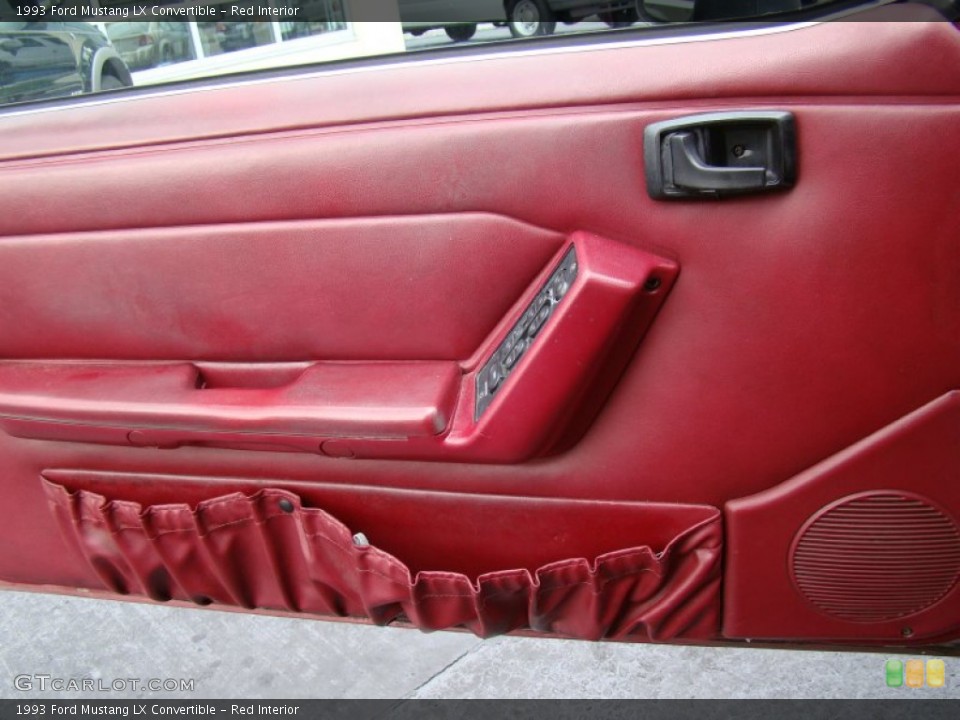 Red Interior Door Panel for the 1993 Ford Mustang LX Convertible #53346781