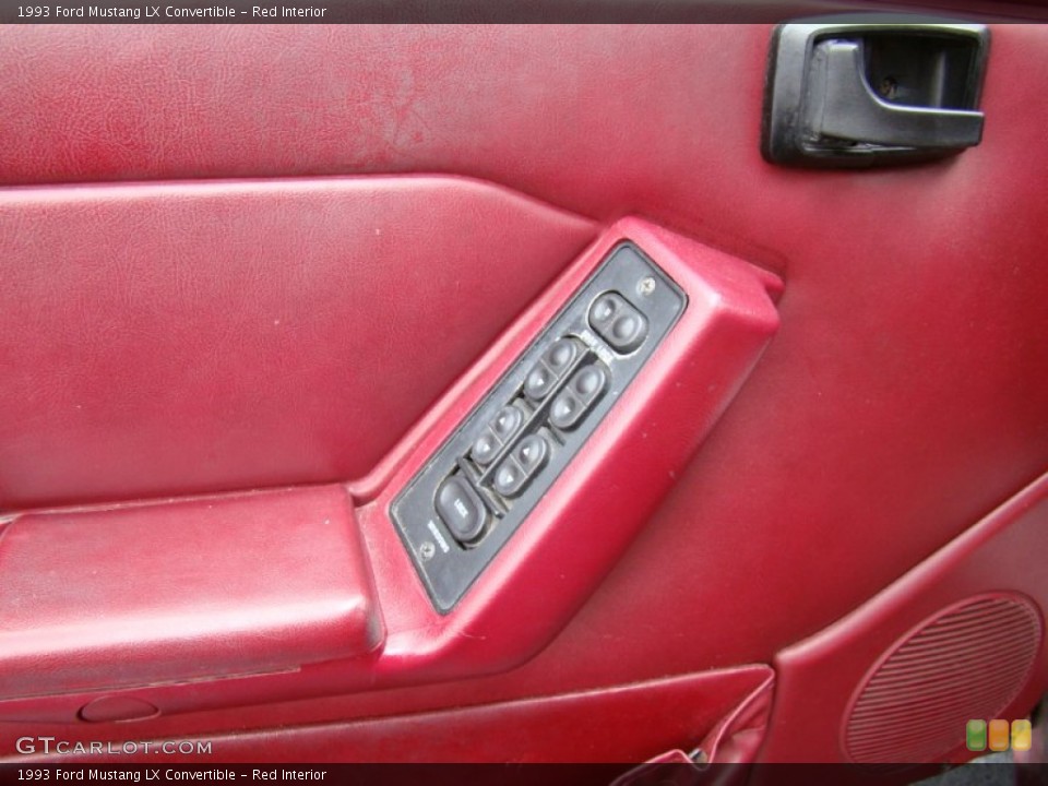 Red Interior Door Panel for the 1993 Ford Mustang LX Convertible #53346790