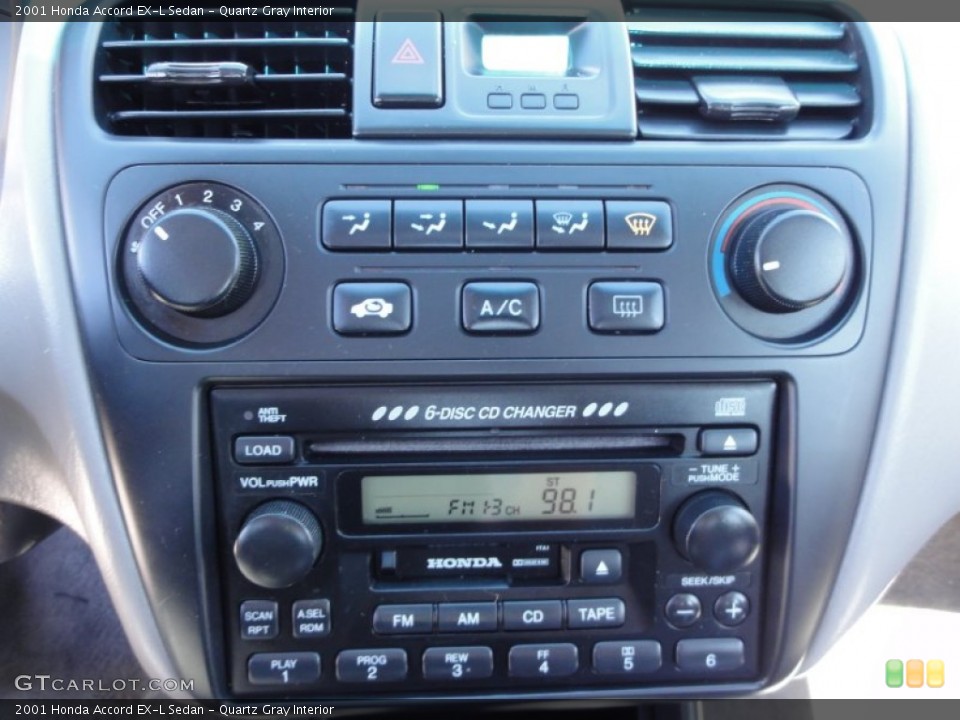 Quartz Gray Interior Audio System for the 2001 Honda Accord EX-L Sedan #53347174