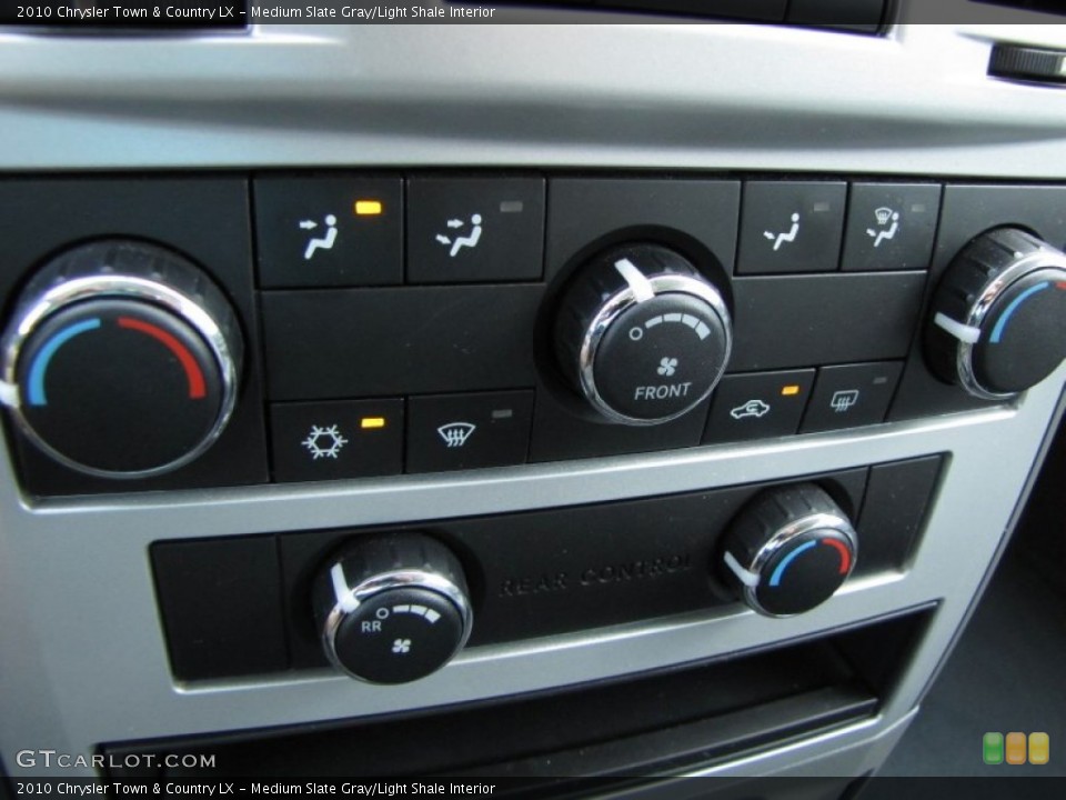 Medium Slate Gray/Light Shale Interior Controls for the 2010 Chrysler Town & Country LX #53347699
